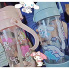 Kawaii BPA Free Plastic Water Bottle with Straw for Cospartys - cup