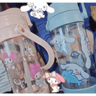 Kawaii BPA Free Plastic Water Bottle with Straw for Cospartys - Cosparty