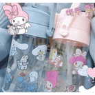 Kawaii BPA Free Plastic Water Bottle with Straw for Cospartys - Cosparty