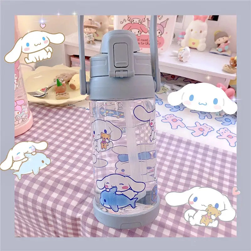 Kawaii BPA Free Plastic Water Bottle with Straw for Cospartys - cup