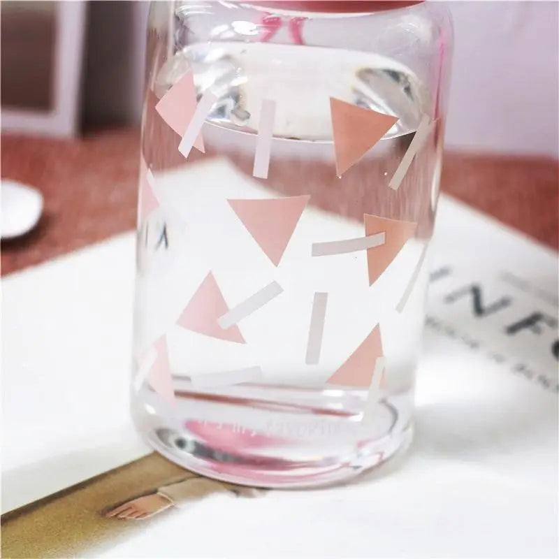 Kawaii Bunny Ear Glitter Glass Water Bottles - shirt