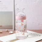 Kawaii Bunny Ear Glitter Glass Water Bottles - Cosparty