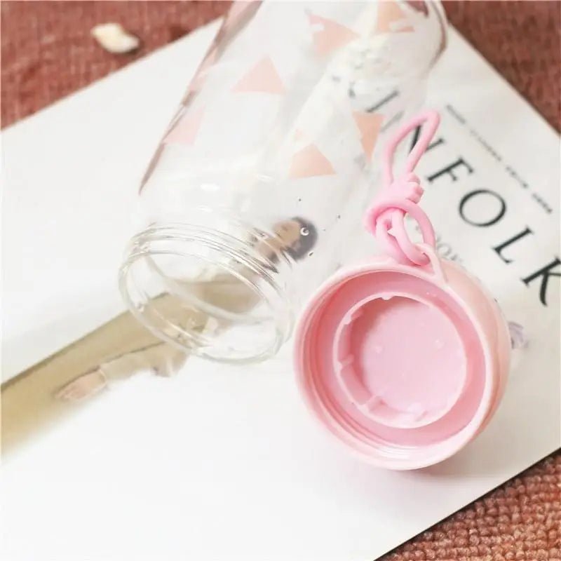 Kawaii Bunny Ear Glitter Glass Water Bottles - Cosparty