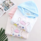 Kawaii Bunny Hooded Tee in Pastel Pink or Blue - shirt