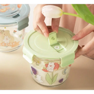 Kawaii Bunny Microwave Glass Bowl with Lid for Cute Mealtime Fun - dish