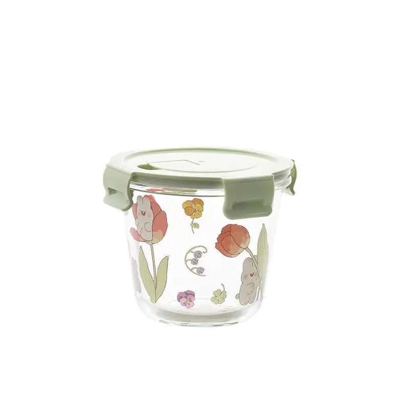 Kawaii Bunny Microwave Glass Bowl with Lid for Cute Mealtime Fun - Cosparty