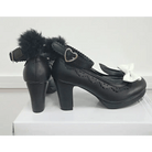 Kawaii Bunny Rabbit Ear High Heels with Removable Pom Poms - Cosparty