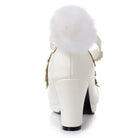 Kawaii Bunny Rabbit Ear High Heels with Removable Pom Poms - Cosparty