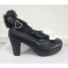 Kawaii Bunny Rabbit Ear High Heels with Removable Pom Poms - Cosparty