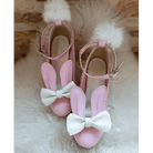 Kawaii Bunny Rabbit Ear High Heels with Removable Pom Poms - Cosparty