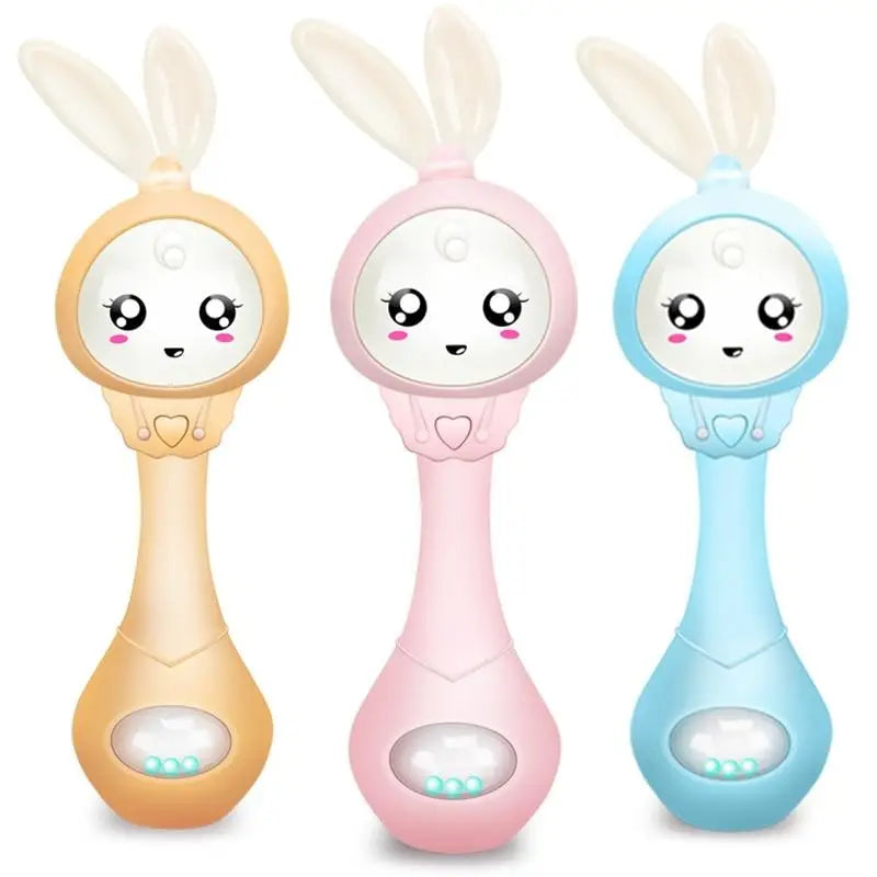 Kawaii Bunny Rabbit Face Rattle for Babies - toys