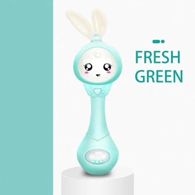 Sound & Light Bunny Rattle - Green - abdl, adult babies, baby, baby rattle, bunny rabbit