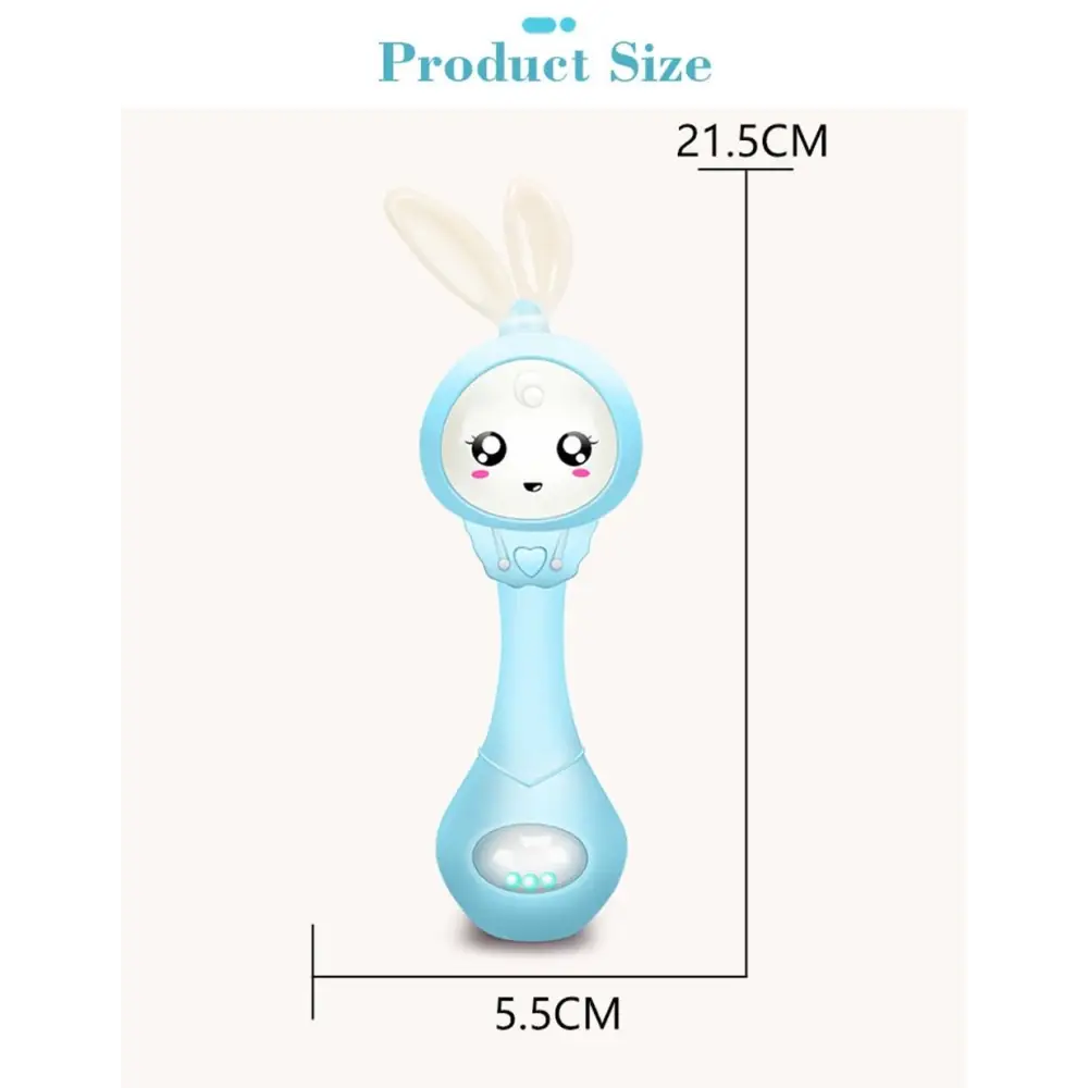 Kawaii Bunny Rabbit Face Rattle for Babies - toys