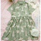 Kawaii Bunny Rabbit Patterned Lolita Dress for Princesses - dress