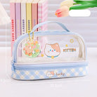 Kawaii Bunny Stationery and Makeup Bag for Cute Organization - pencil case