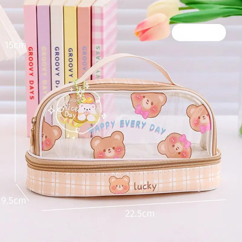 Kawaii Bunny Stationery and Makeup Bag for Cute Organization - pencil case