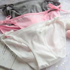 Kawaii Bunny Tail Panties with Pom Poms and Lace Trim - lingerie