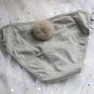 Kawaii Bunny Tail Panties with Pom Poms and Lace Trim - lingerie