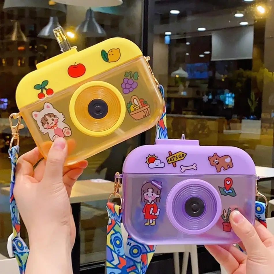 Kawaii Camera-Shaped Water Bottles for Fun and Stylish Hydration - storage bin