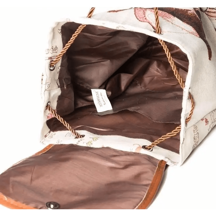 Kawaii Canvas Backpack with Adorable Japanese Cat Artwork - Cosparty