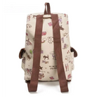 Kawaii Canvas Backpack with Adorable Japanese Cat Artwork - Backpack