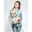 Kawaii Canvas Backpack with Adorable Japanese Cat Artwork - Cosparty