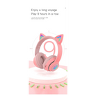 Kawaii Cat Ear Headset with Light-Up Paw Print Design - phone case