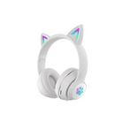 Kawaii Cat Ear Headset with Light - Up Paw Print Design - Cosparty