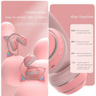 Kawaii Cat Ear Headset with Light - Up Paw Print Design - Cosparty