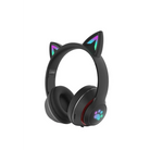 Paw Print Cat Ear Gaming Headphones - Black with box - cat ear, ear head band, headband, ears, phones