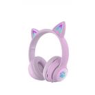 Kawaii Cat Ear Headset with Light - Up Paw Print Design - Cosparty