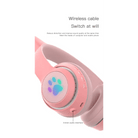 Kawaii Cat Ear Headset with Light - Up Paw Print Design - Cosparty