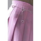 Kawaii Chain Belt with Heart or Rhinestone Embellishments - Cosparty