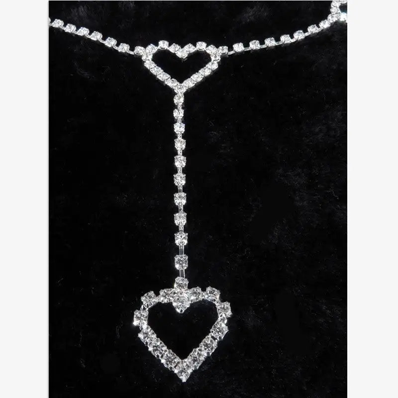 Kawaii Chain Belt with Heart or Rhinestone Embellishments - Cosparty