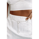 Kawaii Chain Belt with Heart or Rhinestone Embellishments - Cosparty