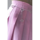 Kawaii Chain Belt with Heart or Rhinestone Embellishments - belt