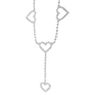 Kawaii Chain Belt with Heart or Rhinestone Embellishments - belt