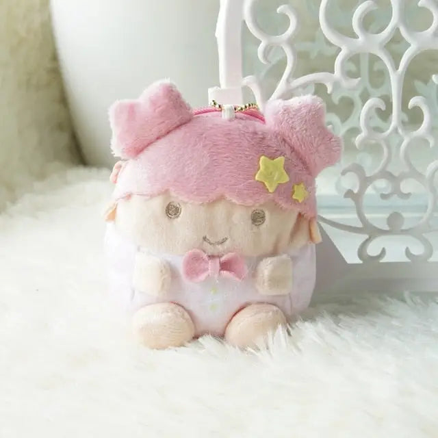 Kawaii Character Coin Bags for Soft and Sweet Storage - Pink Twin Star - Purse