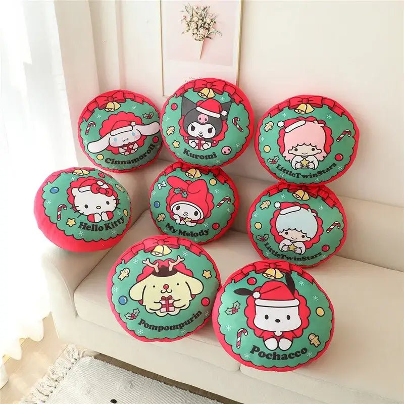 Kawaii Christmas Holiday Sofa Throw Pillows for Festive Decor - Cosparty