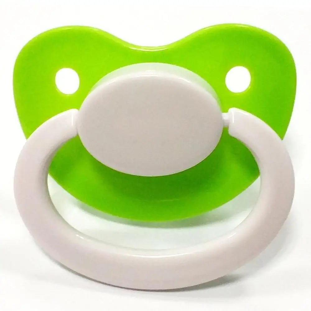 Kawaii Cospartyshop Adult Pacifier in Green and White BPA - Free Rubber - Cosparty