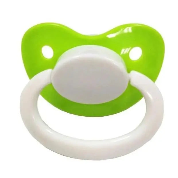 Kawaii Cospartyshop Adult Pacifier in Green and White BPA-Free Rubber - pacifier