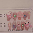 Kawaii deco press on nails - 3d - acrylic nails - fake - kawaiicore - my melody