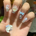 Kawaii deco press on nails - 3d - acrylic nails - fake - kawaiicore - my melody