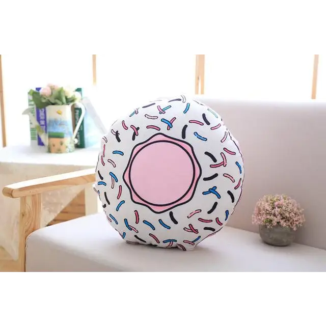 kawaii decorative throw pillows bedroom house living room decor pink doughnut donut boys tears water bottle