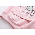Kawaii Dinosaur Hoodie in Pastel Colors with Cute Japanese Writing - Cosparty