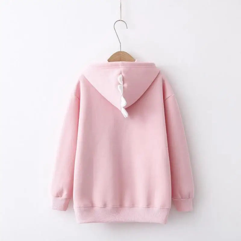 Kawaii Dinosaur Hoodie in Pastel Colors with Cute Japanese Writing - sweater