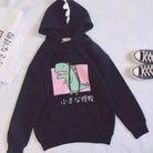 Kawaii Dinosaur Hoodie in Pastel Colors with Cute Japanese Writing - Cosparty