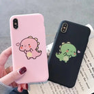 Kawaii Dinosaur Samsung Phone Case in Pink or Black - Cosparty