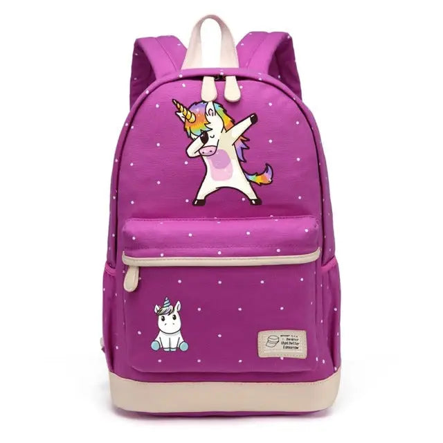 Kawaii Everyday Backpack in Various Styles and Colors - Purple 2 - Backpack