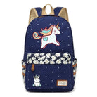 Kawaii Everyday Backpack in Various Styles and Colors - Navy Blue 1 - Backpack